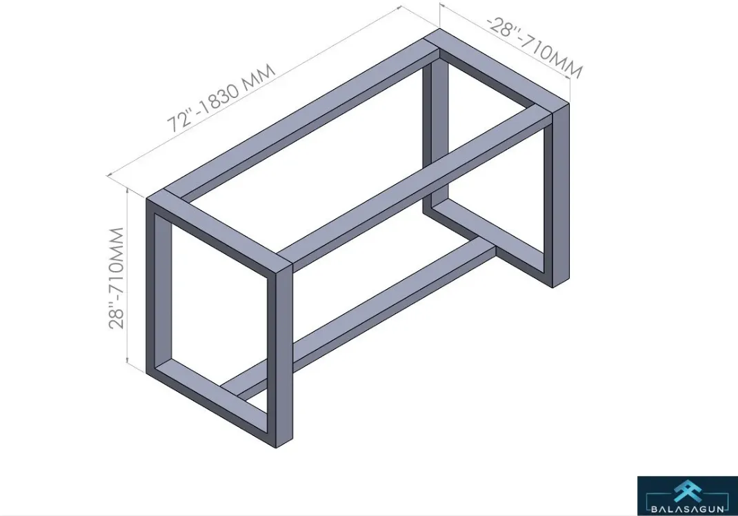 Stainless Steel Table Base Frame – For  Marble, Stone, Glass, or Wood Tabletops