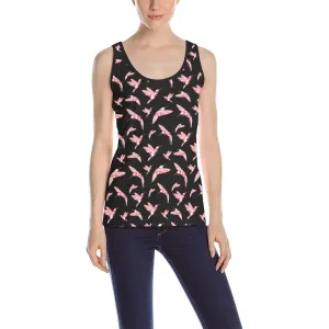 Strawberry Black Tank Top for Women