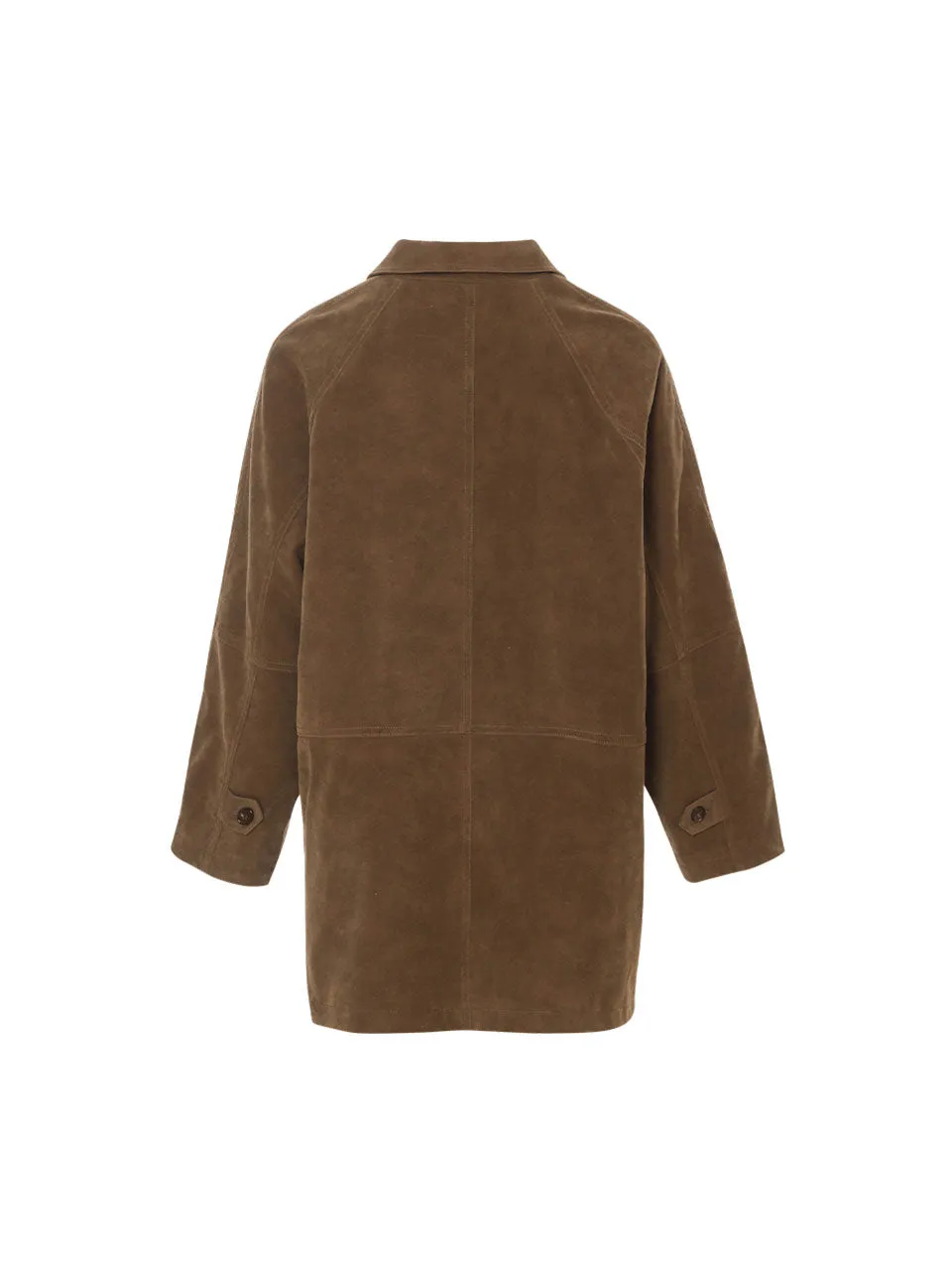 Suede half mac coat