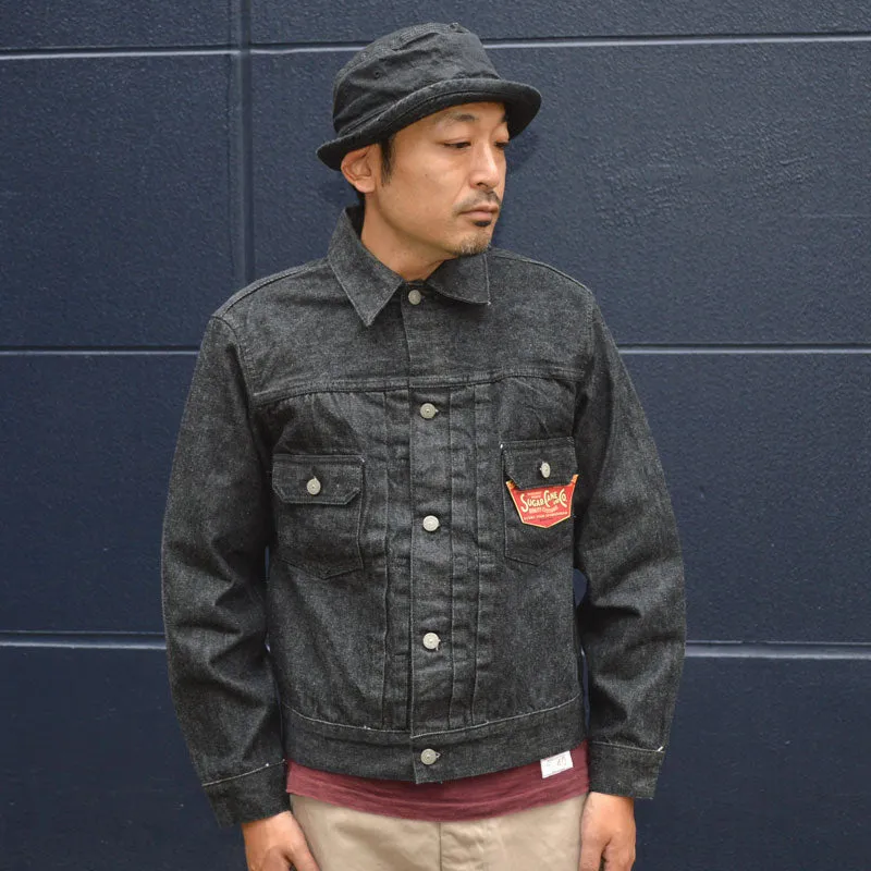 SUGAR CANE "SC15650" 14.25oz. BLACK DENIM JACKET 1953 MODEL