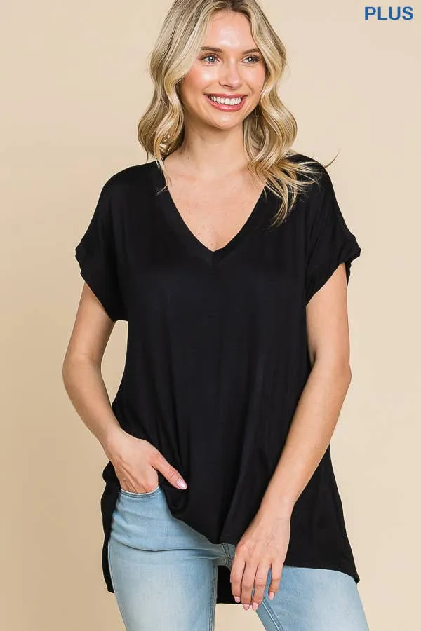 V Neck Flare Top