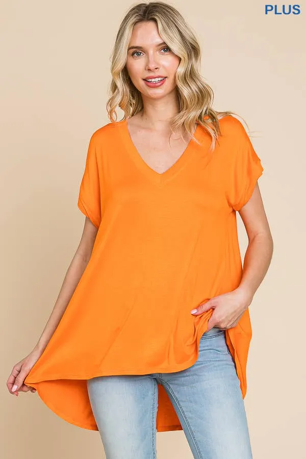 V Neck Flare Top