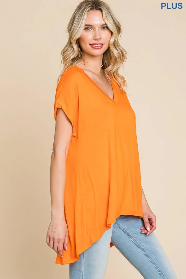 V Neck Flare Top