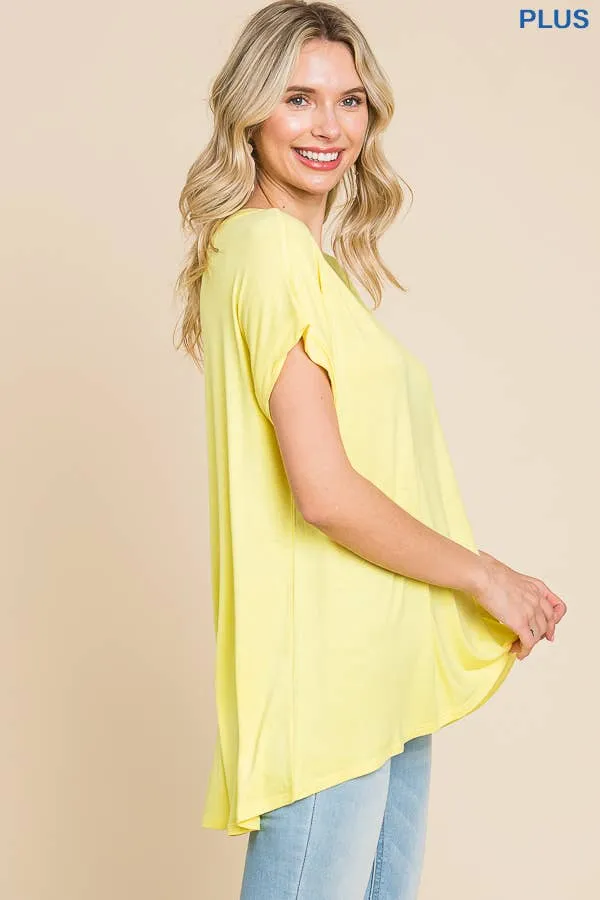 V Neck Flare Top