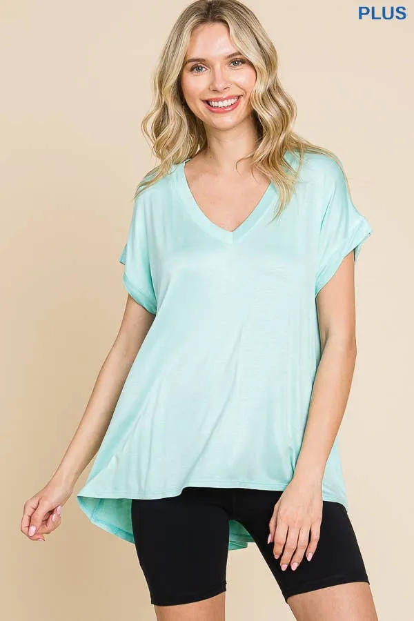 V Neck Flare Top