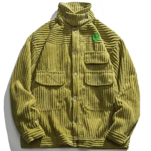 WLS Badge Striped Simple Jacket