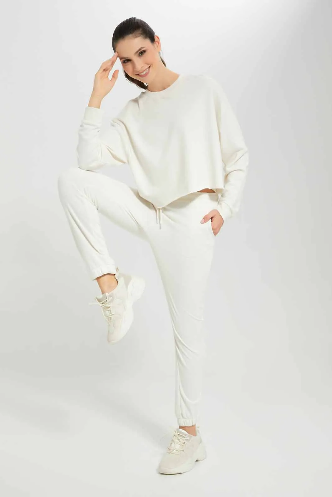 Women Ivory Active Pant