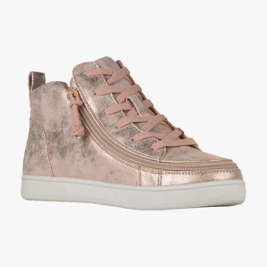 Women's BILLY Sneaker Lace Mid Tops Wide (Rose Gold)