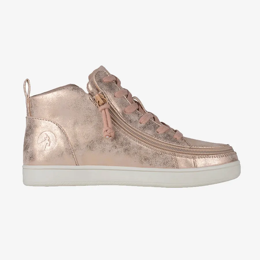 Women's BILLY Sneaker Lace Mid Tops Wide (Rose Gold)