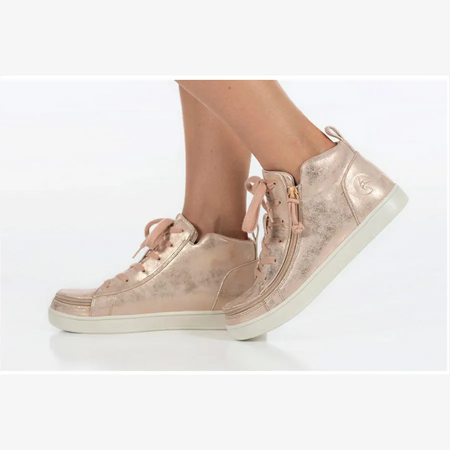 Women's BILLY Sneaker Lace Mid Tops Wide (Rose Gold)